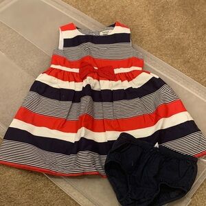 Stylish Striped Kids Dress with Bow Accent